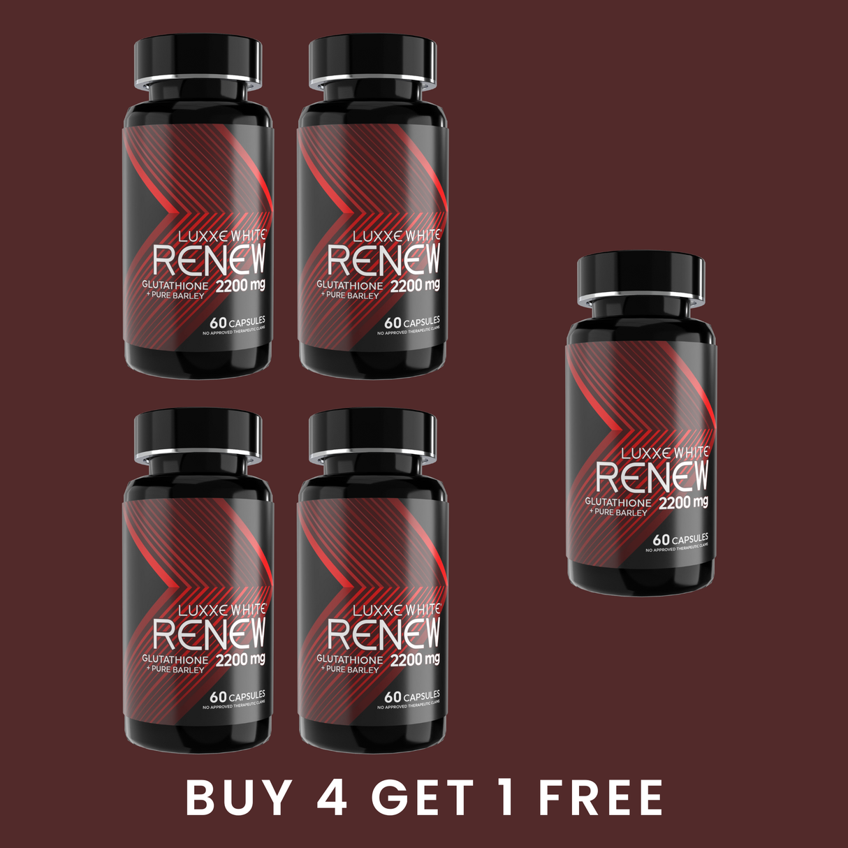 Buy 4 Luxxe White Renew Get 1 Free