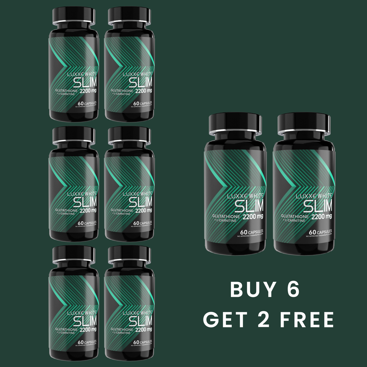 Buy 6 Luxxe White Slim Get 2 Free