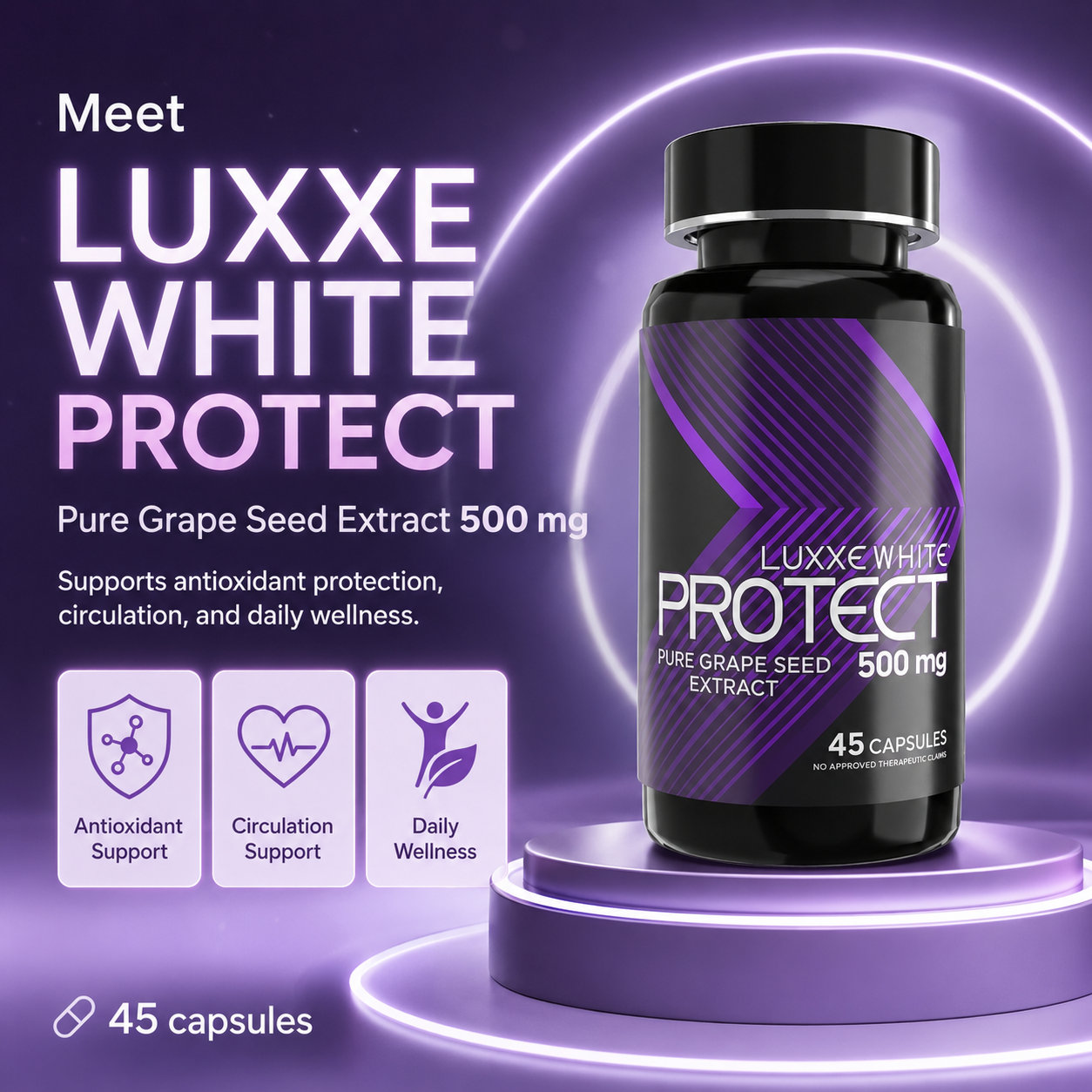 Luxxe White Protect pure grape seed extract 500mg