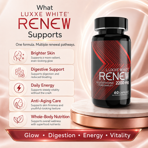 Luxxe White Renew: 8-in-1 Cellular Renewal System - Glutathione + Pure Barley + Collagen 2200mg