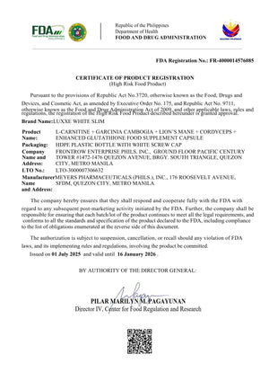 Luxxe White Slim FDA